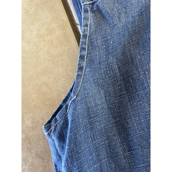 Tommy Bahama Womens Blue Linen Blend Sleeveless Split V-Neck Shift Dress Small - Picture 6 of 6